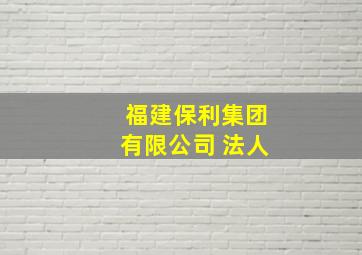 福建保利集团有限公司 法人